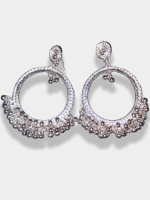 Silver Circular Jhumka Base