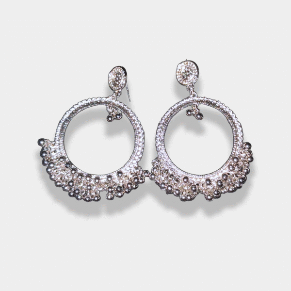 Silver Circular Jhumka Base