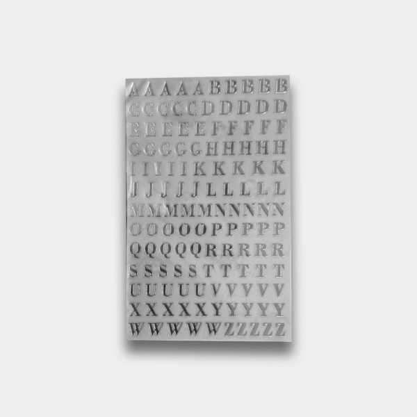 Alphabet Sticker Silver