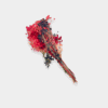 Bundle of dry pink and red dried flowers tied with string for resin art and jewelry making