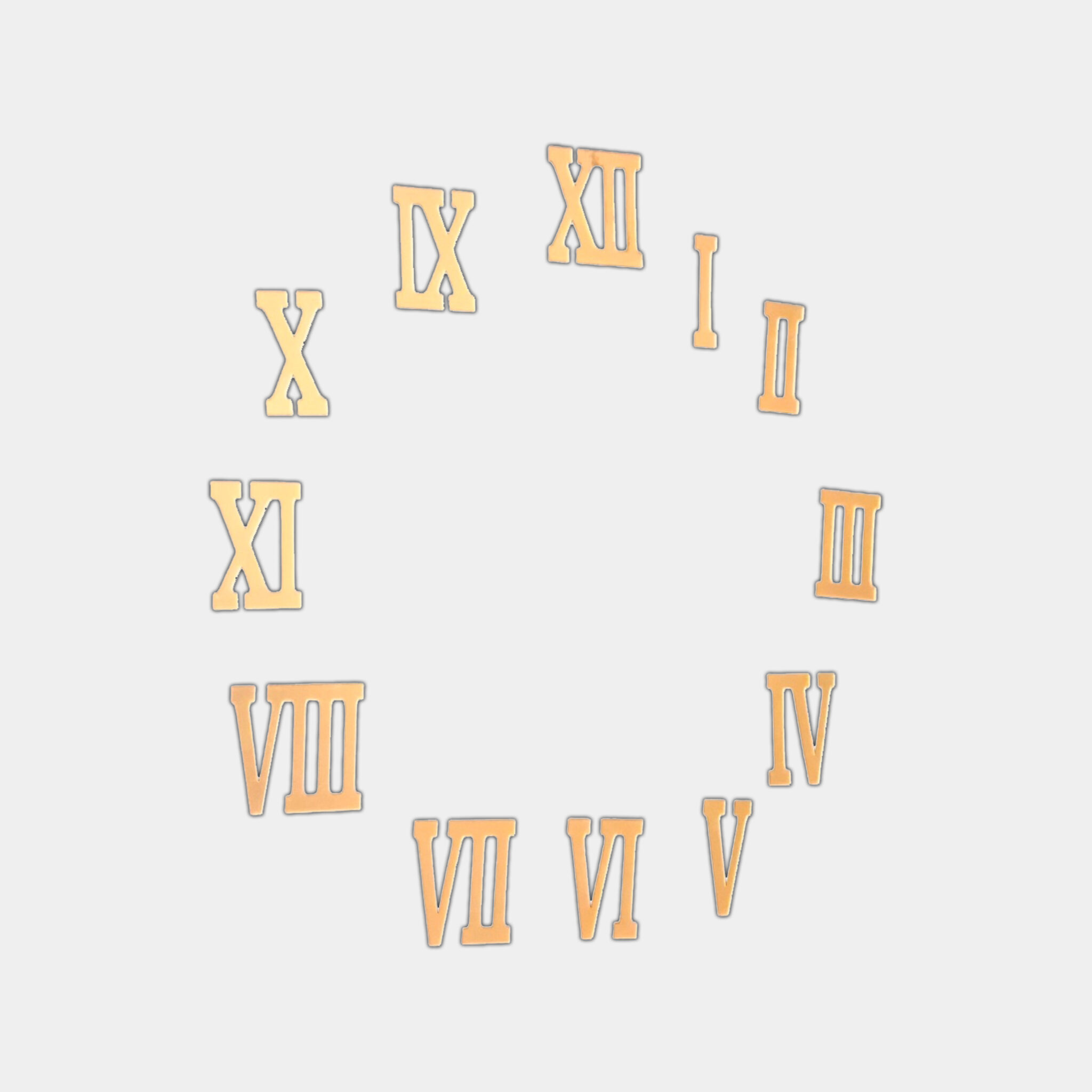 Acrylic clock number